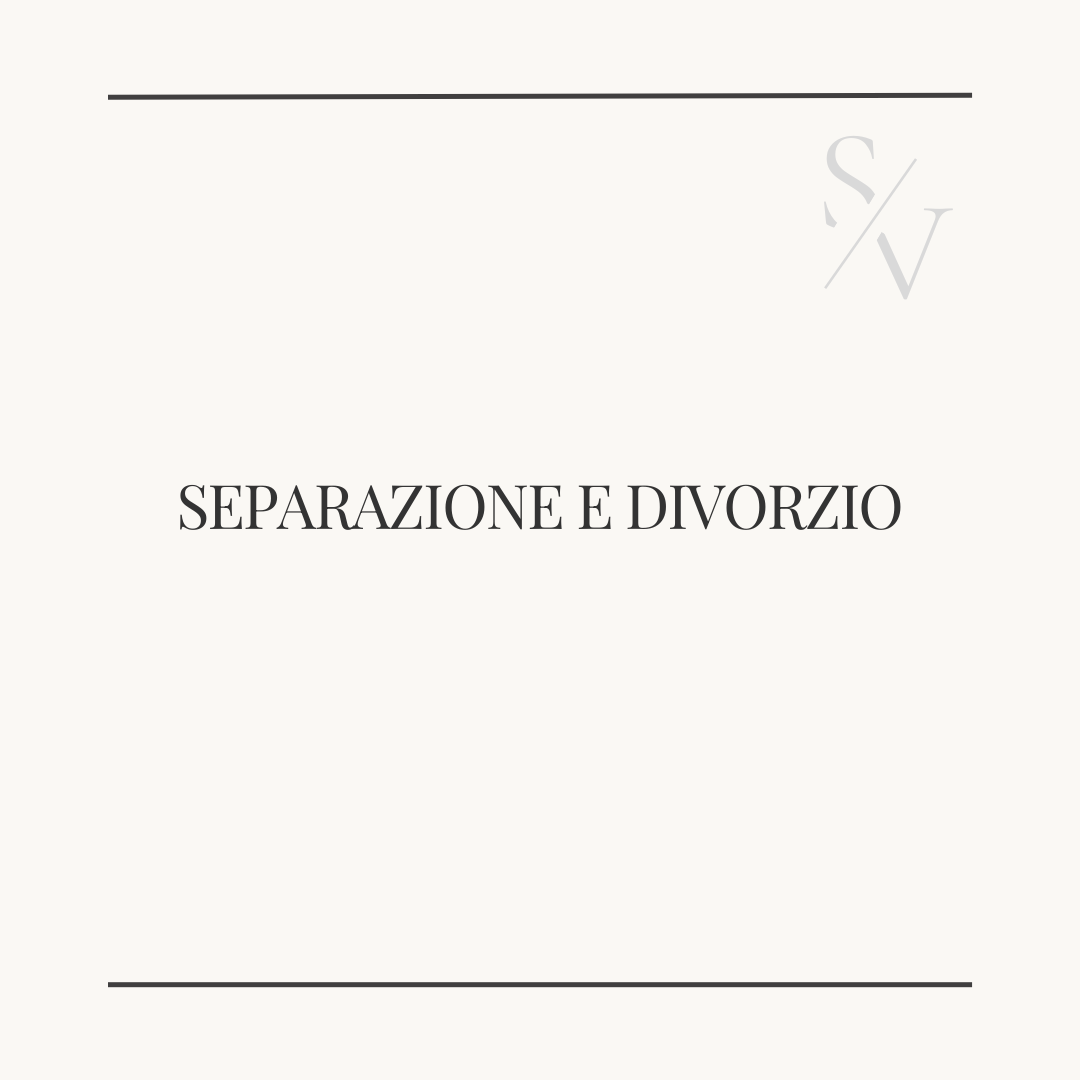 Separazione e Divorzio