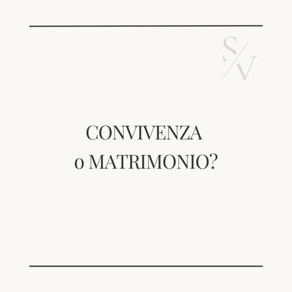 Convivenza o matrimonio?