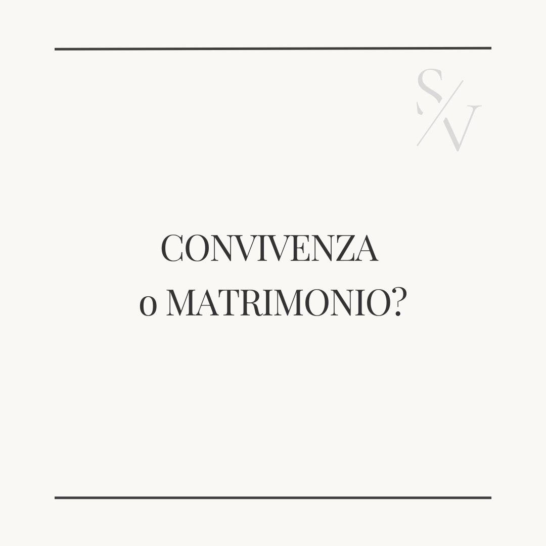 Convivenza o matrimonio?