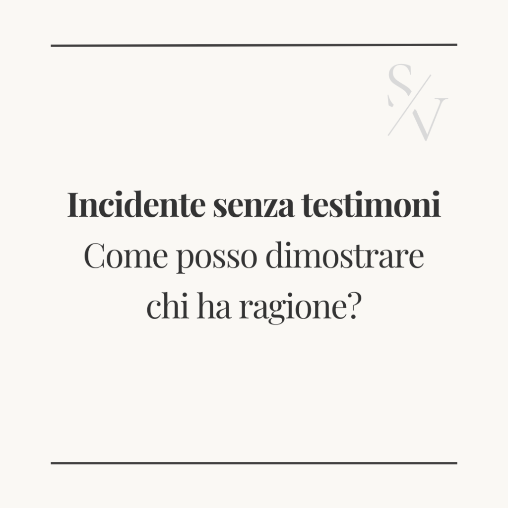 Incidente senza testimoni
