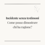 Incidente stradale senza testimoni