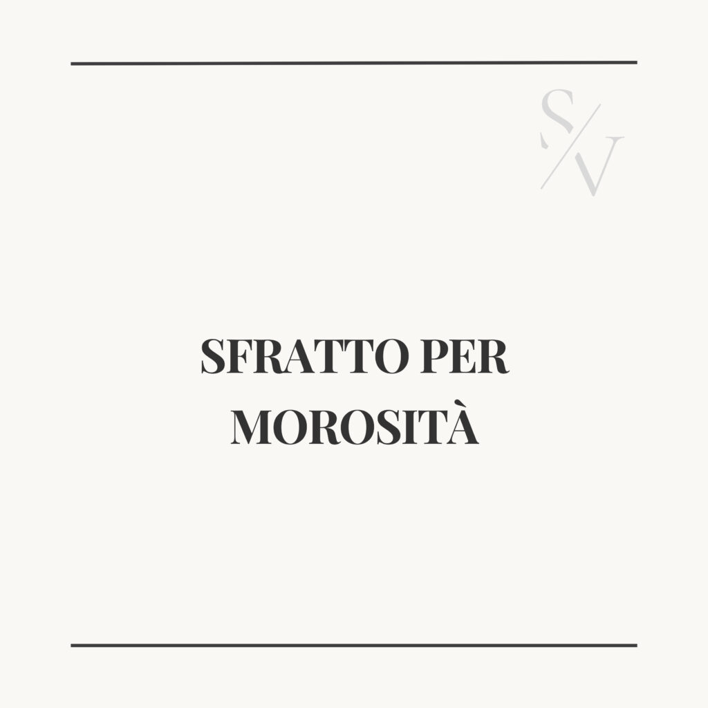 Sfratto per morosità